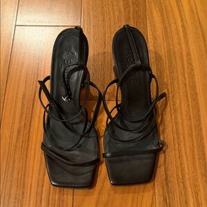 Chic Black Strappy Heels